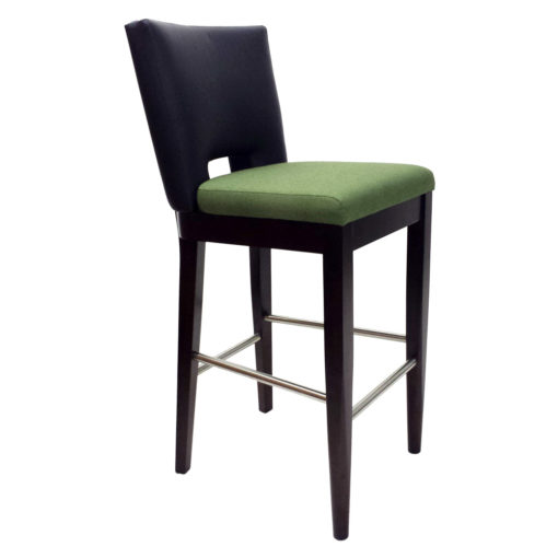 Meridian Barstool with steel foot rails