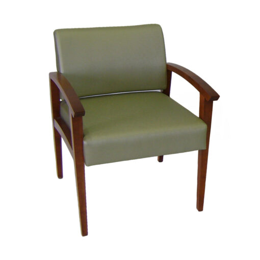 Sovereign healthcare pullup chair with green upholstery