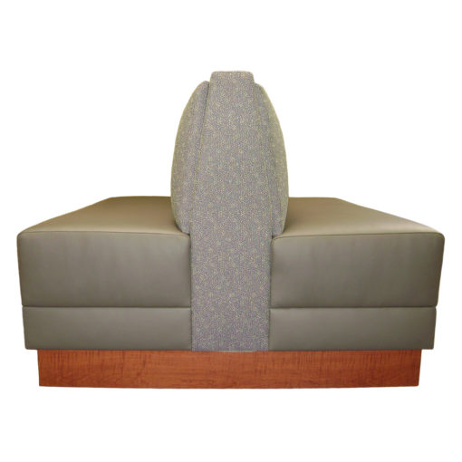 Double sided Burnet BD5 Banquette with beige upholstery and wood base