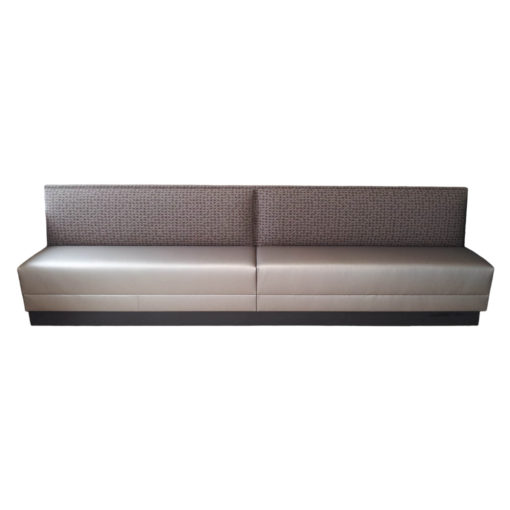 Maverick BQ14 Banquette with gray upholstery.