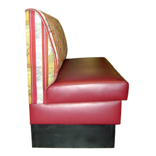 Union BS3 Banquette in red upholstery.