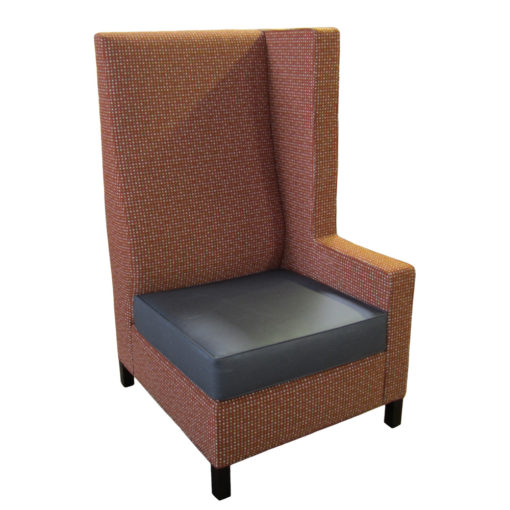 Park Place Lounge Chair with high back and wooden legs